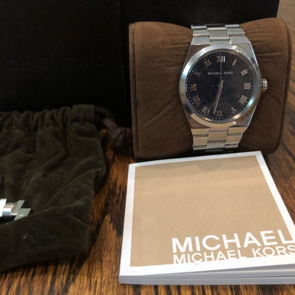 Michael Kors watch silver/ black sparkle MK 6113 - Picture 1 of 6